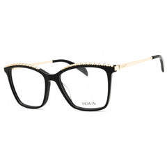 Tous Women's Eyeglasses - Shiny Black Acetate Full Rim Cat Eye Frame | VTOB38V 0700