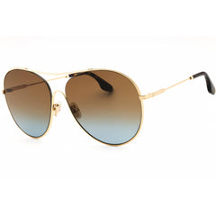 Victoria Beckham Women's Sunglasses - Blue Gradient Lens Gold Metal Frame | VB131S 720