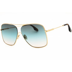 Victoria Beckham Women's Sunglasses - Petrol Sand Lens Gold Metal Frame | VB132S 756