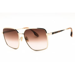 Victoria Beckham Women's Sunglasses - Gradient Brown Lens Metal Square | VB234S 702