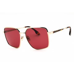 Victoria Beckham Women's Sunglasses - Gold/Burgundy Full Rim Square Frame | VB234S 712