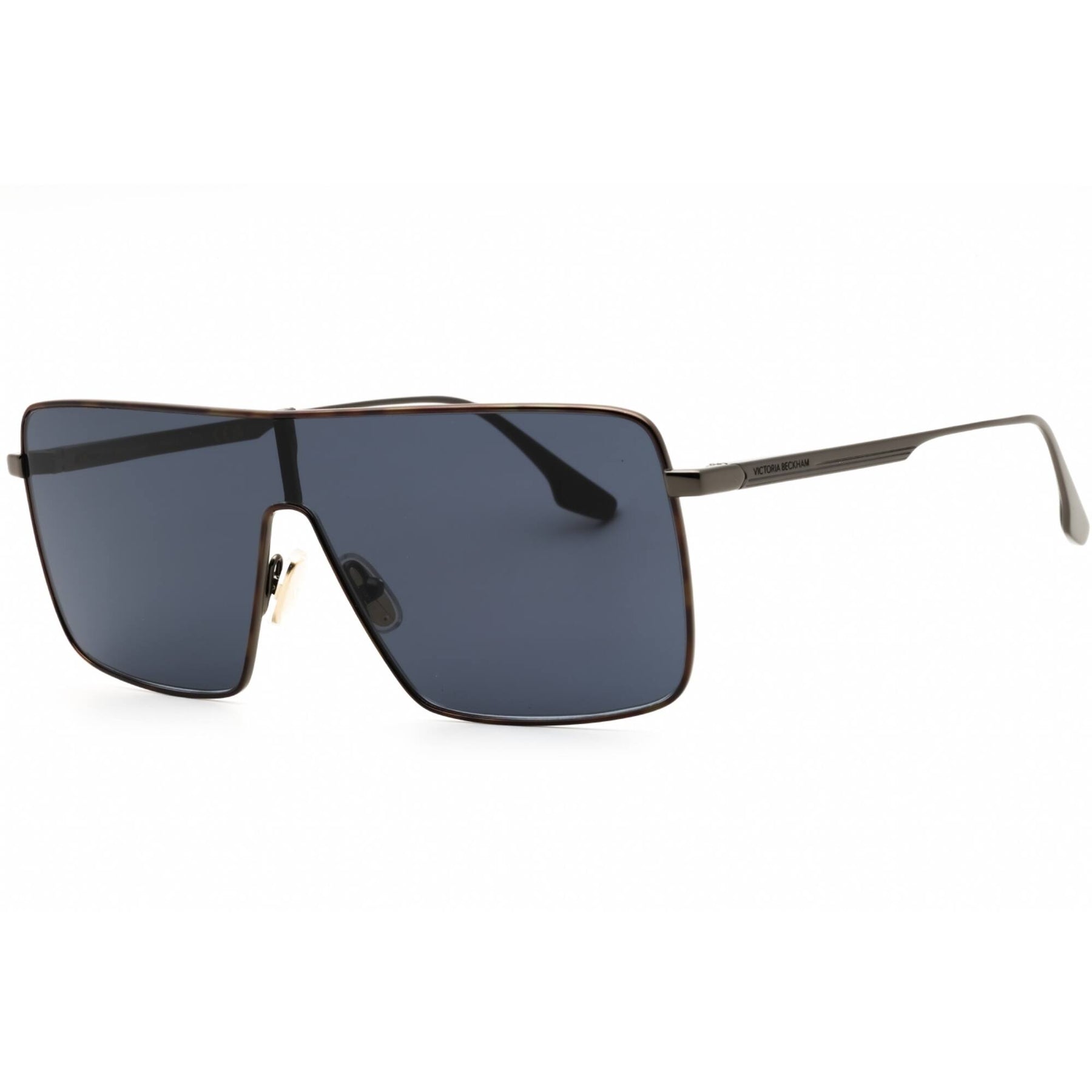 Victoria Beckham VB238S 041 Sunglasses Gunmetal Shield Frame, Blue Lenses Victoria Beckham VB238S Shield Sunglasses | Fashion Eyewear main image 4