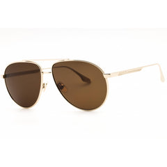 Victoria Beckham Women's Sunglasses - Khaki Lens Gold Full Rim Aviator | VB242S 700