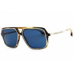 Victoria Beckham Women's Sunglasses - Blue Lens Striped Khaki Navigator | VB246S 318