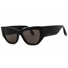 Victoria Beckham Women's Sunglasses - Dark Grey Lens Black Cat Eye Frame | VB645S 001