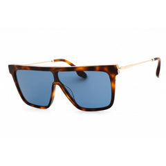 Victoria Beckham Women's Sunglasses - Blue Lens Tortoise Acetate Shield | VB650S 215