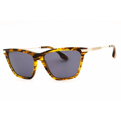 Victoria Beckham Women's Sunglasses - Blue Lens Translucent Horn Cat Eye | VB663S 736