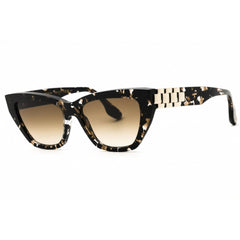 Victoria Beckham Women's Sunglasses - Black Havana Full Rim Cat Eye Frame | VB668S 010