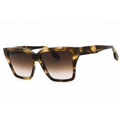 Victoria Beckham Women's Sunglasses - Striped Khaki Havana Full Rim Frame | VB672S 321