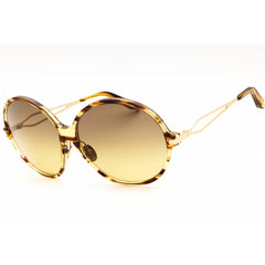 Victoria Beckham Women's Sunglasses - Smoke Lens Brown Acetate Round | VBS139 C01
