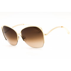 Victoria Beckham Women's Sunglasses - Brown Lens Gold Frame | VBS96 FINE WAVE C02