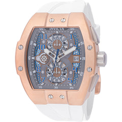 Invicta Men's Watch - Invicta Racing Chrono Transparent Grey Dial White Strap | 48028