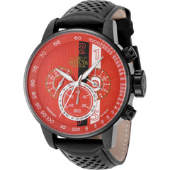 Invicta Men's Watch - Invicta Racing Quartz Chronograph Black Leather Strap | 48177