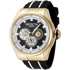 Invicta Men's Watch - Speedway Chronograph Black and White Silicone Strap | 49055