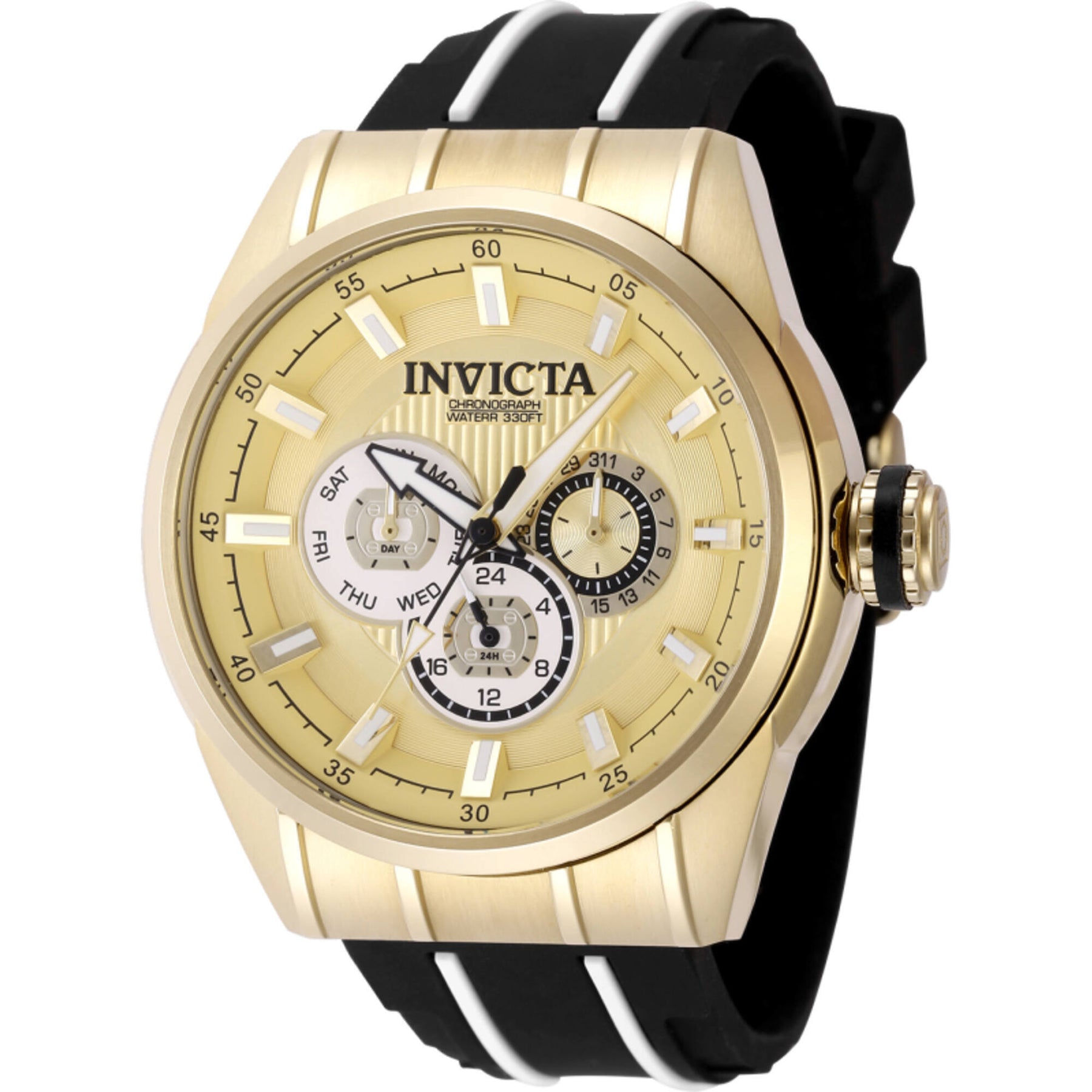 Invicta Gold-Tone Chronograph Watch with White Dial Invicta Specialty Men main image 2