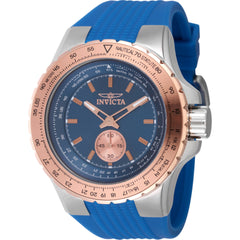 Invicta Men's Watch - Aviator Quartz Silver Tone Case Blue Silicone Strap | 49309