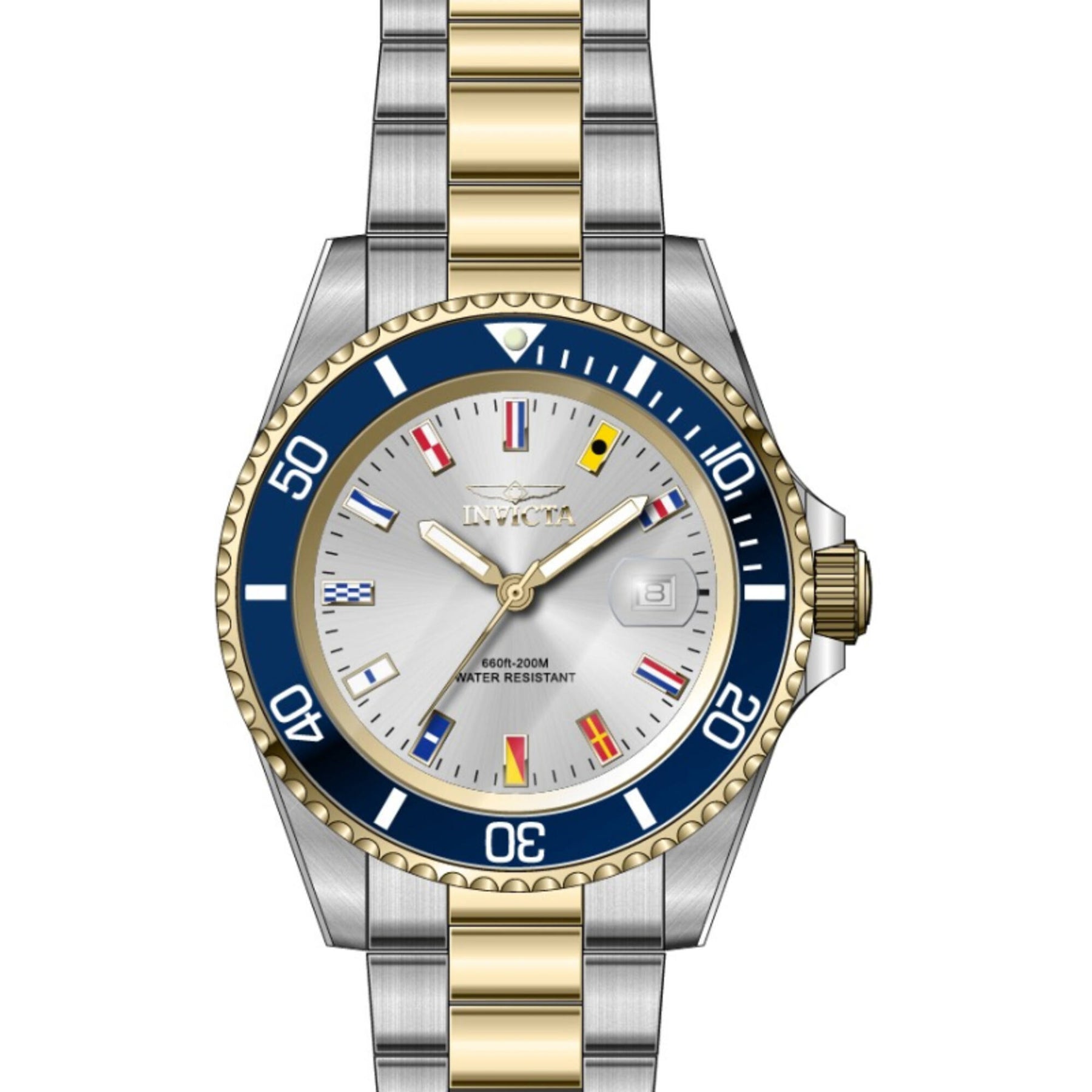 Invicta Men\'s Watch Pro Diver Quartz Silver Dial Two Tone Steel Bracelet Invicta Pro Diver Men main image 3