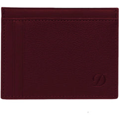 S.T. Dupont Men's Credit Card Holder - Line D Grained Wine Leather Bifold | 093004W