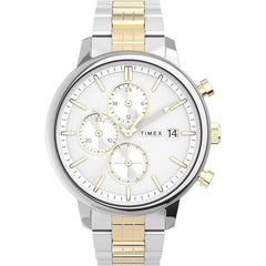 Timex Women's Watch - Chicago Chrono Silver Dial Two Tone Steel Bracelet | TW2V01800VQ