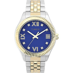 Timex Women's Watch - Waterbury Legacy Blue Dial Two Tone Steel Bracelet | TW2V45800VQ