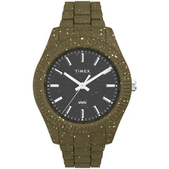 Timex Men's Watch - Legacy Ocean Black Dial Green Plastic Bracelet | TW2V77100JR
