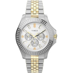 Timex Women's Watch - Silver Dial Two Tone Stainless Steel Bracelet | TW2V79500VQ