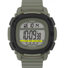 Timex Men's Watch - Boost Shock Grey Digital Dial Green Silicone Strap | TW5M36000VQ