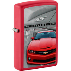 Zippo Windproof Pocket Lighter - Chevrolet Design Fiery Red Matte Finish | 46304