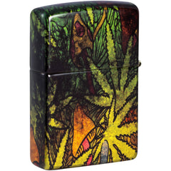 Zippo Windproof Pocket Lighter - Fungi Fusion Design Tumbled Brass Finish | 46387