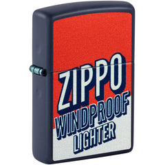 Zippo Windproof Lighter - Color Block Zippo Design Classic Navy Matte Finish | 46486
