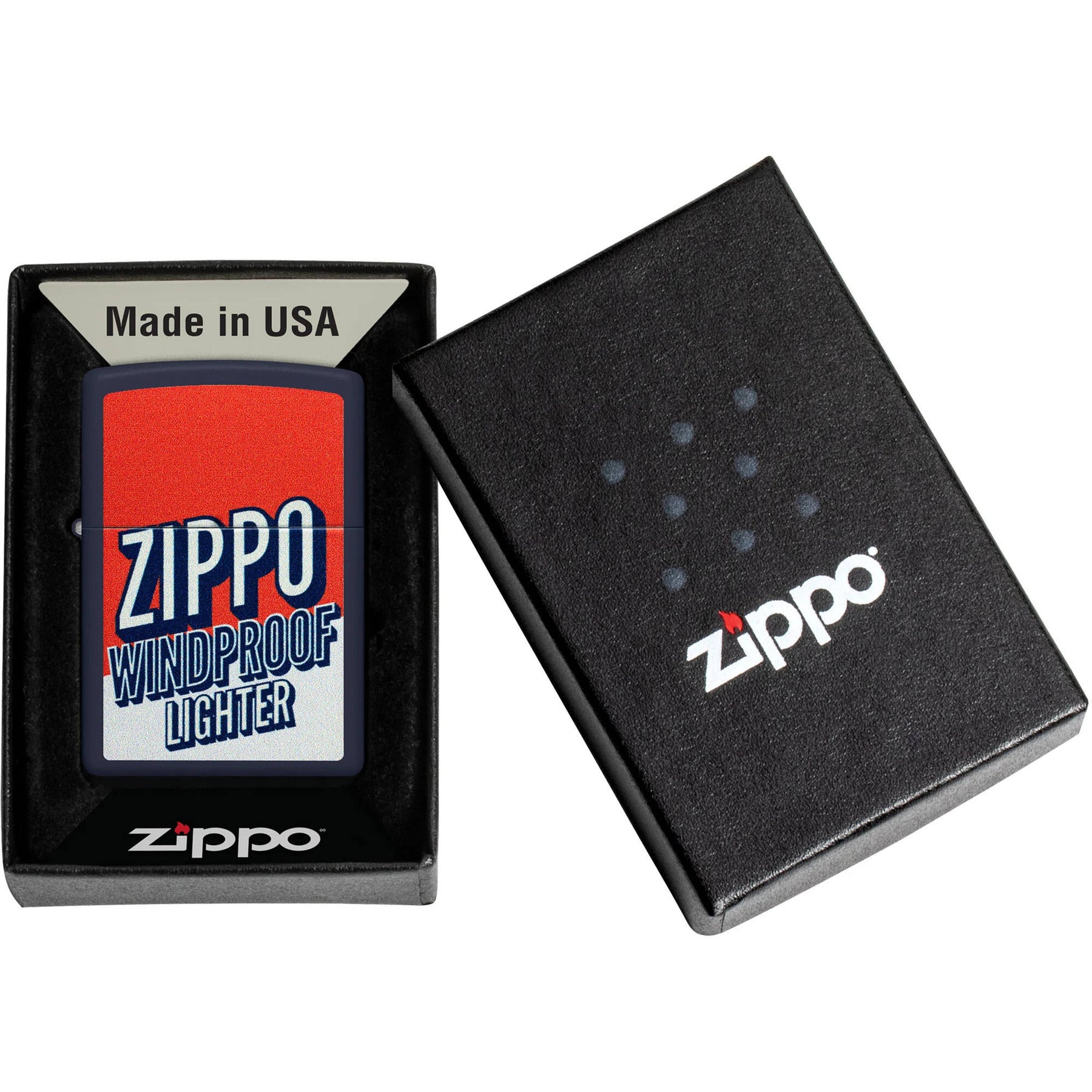 Zippo Windproof Lighter - Color Block Zippo Design Classic Navy