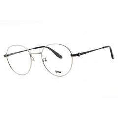 BMW Men's Eyeglasses - Shiny Light Ruthenium Metal Round Full Rim Frame | BW5009 014