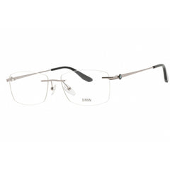 BMW Men's Eyeglasses - Shiny Light Ruthenium Metal Rectangular Rimless | BW5011 014