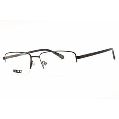 Caterpillar Men's Eyeglasses - Gunmetal Metal Rectangular Half Rim Frame | CTO3011 005
