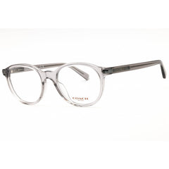 Coach Men's Eyeglasses - Transparent Grey Plastic Round Full Rim Frame | 0HC6167U 5176