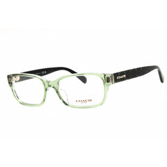 Coach Women's Eyeglasses - Transparent Green Plastic Rectangular Frame | 0HC6221U 5786