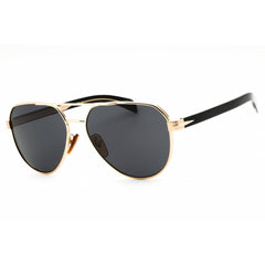 David Beckham Men's Sunglasses - Gold Black Metal Aviator Frame | DB 1121/G/S 0RHL IR