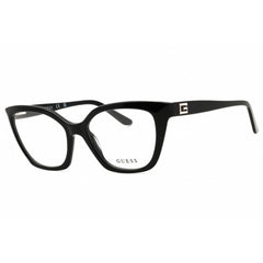 Guess Women's Eyeglasses - Shiny Black Acetate Cat Eye Full Rim Frame | GU50111 001