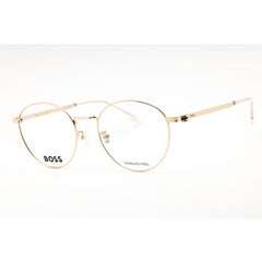 Hugo Boss Men's Eyeglasses - Gold Metal Round Full Rim Frame | BOSS 1539/F 0J5G 00