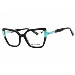 Karl Lagerfeld Women's Eyeglasses - Black/Azure Acetate Cat Eye Frame | KL6131 014