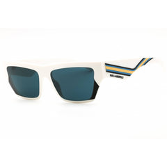 Karl Lagerfeld Unisex Sunglasses - Shiny White Injected Propionate Frame | KL6163S 105