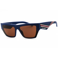 Karl Lagerfeld Unisex Sunglasses - Matte Blue Cat Eye Full Rim Frame | KL6163S 401