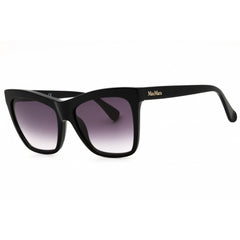 Max Mara Women's Sunglasses - Shiny Black Plastic Cat Eye Full Rim Frame | MM0008 01B