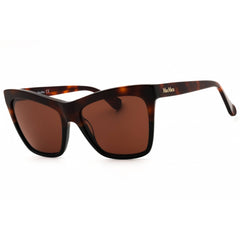 Max Mara Women's Sunglasses - Havana/Other Acetate Cat Eye Full Rim Frame | MM0008 56E