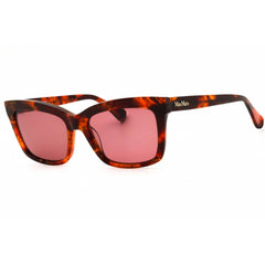 Max Mara Women's Sunglasses - Red Havana Acetate Cat Eye Full Rim Frame | MM0010 54S
