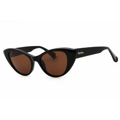 Max Mara Women's Sunglasses - Shiny Black Acetate Cat Eye Full Rim Frame | MM0039 01E