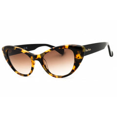 Max Mara Women's Sunglasses - Blonde Havana Acetate Cat Eye Shape Frame | MM0039 53F