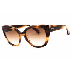 Max Mara Women's Sunglasses - Shiny Dark Brown Acetate Cat Eye Frame | MM0040 48F