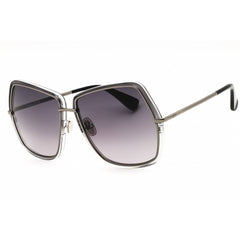 Max Mara Women's Sunglasses - Shiny Dark Ruthenium Metal Oversized Frame | MM0054 12B