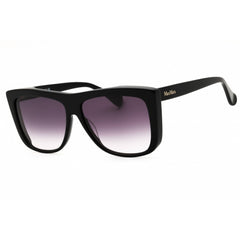 Max Mara Women's Sunglasses - Shiny Black Acetate Cat Eye Full Rim Frame | MM0066 01B